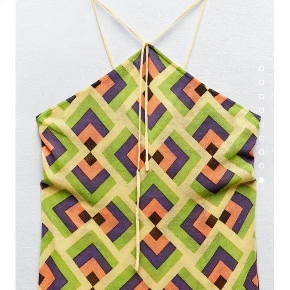 Zara geometrical jacquard knit dress NEW - Picture 4 of 7